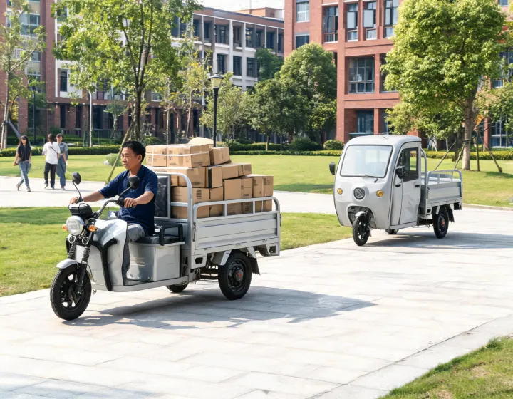 Motorized tricycle for adults business applications