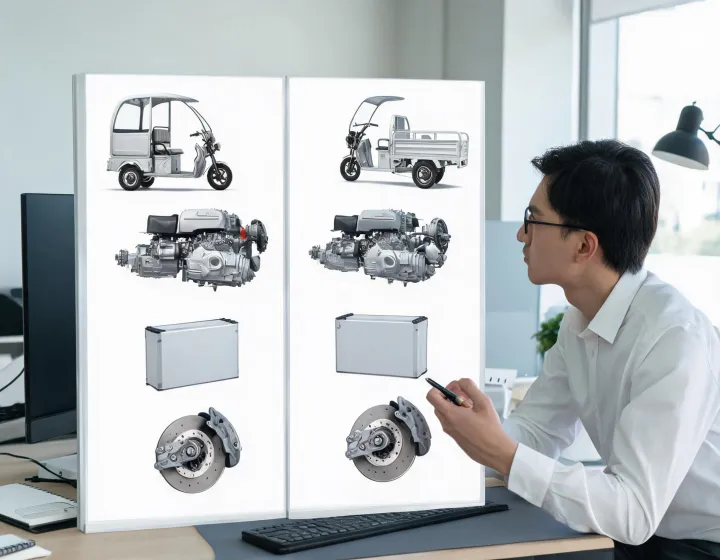 Adult motorized tricycle quotations compared on one baseline